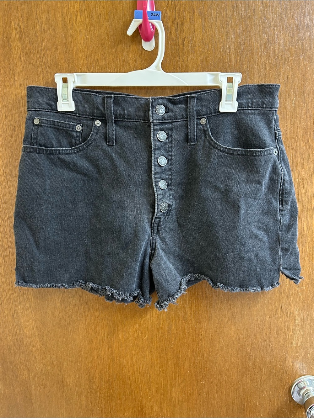 Madewell Faded Black High Rise Jean Shorts Size 31